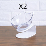 Double Cat Bowl With Raised Stand