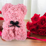 Valentine's Day Gift Big Eternal Rose Flower Handmade Teddy Bear