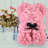 Valentine's Day Gift Big Eternal Rose Flower Handmade Teddy Bear