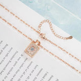 Valentines Day Gift Perfume Bottle Pendant Zircon Necklace