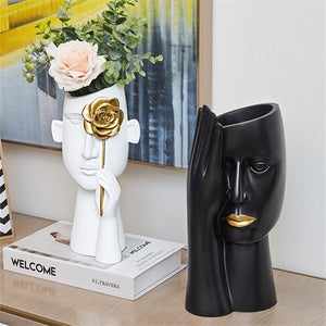 Creative Vase Decoration Living Room w/ Gold Flower