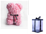 Valentine's Day Gift Big Eternal Rose Flower Handmade Teddy Bear