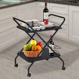 2-Tier Rolling Service Cart