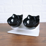 Double Cat Bowl With Raised Stand