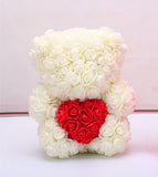 Valentine's Day Gift Big Eternal Rose Flower Handmade Teddy Bear