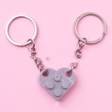 New Couples Heart Blocks Key Chain Valentines Day Gift