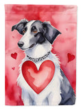 Borzoi My Valentine Garden Flag