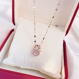 Valentines Day Gift Perfume Bottle Pendant Zircon Necklace