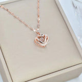 Valentines Day Gift Perfume Bottle Pendant Zircon Necklace