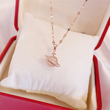 Valentines Day Gift Perfume Bottle Pendant Zircon Necklace