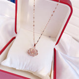 Valentines Day Gift Perfume Bottle Pendant Zircon Necklace