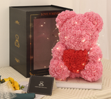 Valentine's Day Gift Big Eternal Rose Flower Handmade Teddy Bear