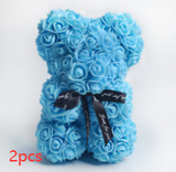 Valentine's Day Gift Big Eternal Rose Flower Handmade Teddy Bear