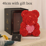 Valentine's Day Gift Big Eternal Rose Flower Handmade Teddy Bear