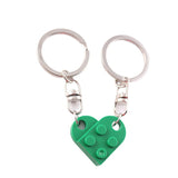 New Couples Heart Blocks Key Chain Valentines Day Gift