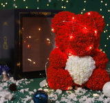 Valentine's Day Gift Big Eternal Rose Flower Handmade Teddy Bear