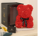 Valentine's Day Gift Big Eternal Rose Flower Handmade Teddy Bear