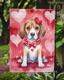 Beagle My Valentine Garden Flag